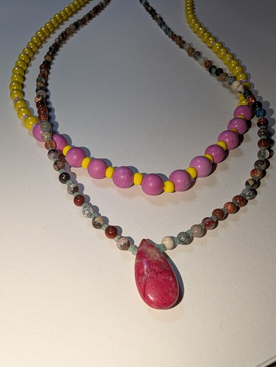 Jewelry - Natural Stone/Czech Glass Layered Statement Piece